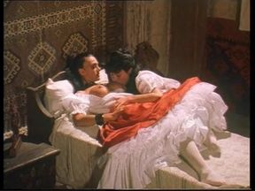 Two hot lesbians with big boobs licking