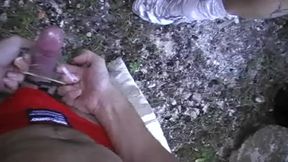 Fucked by Stepdaddy in jockstrpa and cockring in exhibit outdoor cruising