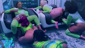 Sexy Wet &quot_All Girl&quot_ SciFi Pussy Mob party