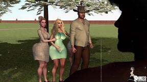 A sexy Ebony woman takes BBC to keep a clan secret while sexy big booty white women get plowed by BBC