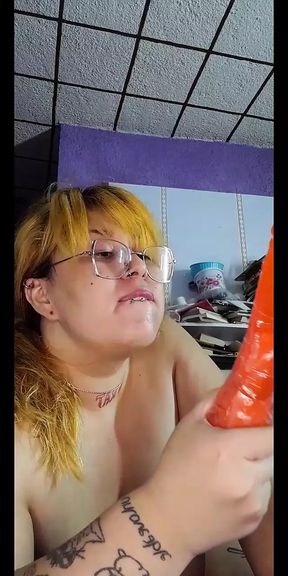 Playing with my dildo