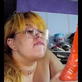 Playing with my dildo