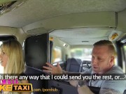 FemaleFakeTaxi Driver takes a facial for a fare