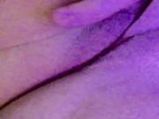 Playing with my fat unshaven pussy