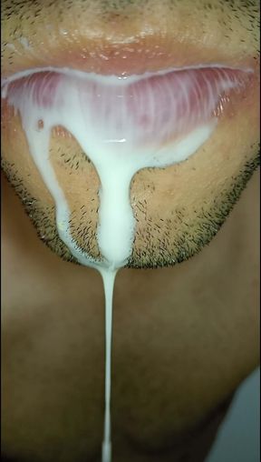 Cum in My Mouth, Play with Your Cum, and Swallow It, Sexy, Femboy, Trans, Gay Naughty, Tongue, Sloopy, Six Pack, Fitness Teen