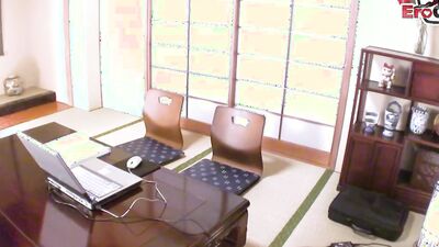 Shy Asian teacher Asia gets her hairy pussy creamed and fucked hard