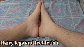 Hairy Legs & Foot Reveal Tease: Furry Thighs, Bare Soles & Toe Wiggle Close-Up