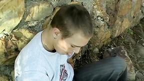 ”Intense outdoor hardcore dickpulling by hung & hot Yuri”