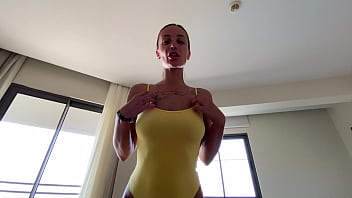 Step sister pov fuck during vocations in hotel room. Hot cum in mouth