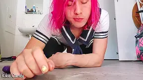 Making A Delicious Cum Glazed Cookie And Eating It