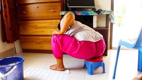 Desi Bathroom Fuck Stepsister Ass Fucked Hard in the Bathroom and Everyone Can Hear the Smacks