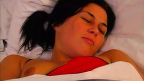 Hot Brunette Ashley Blue Blows And Swallows