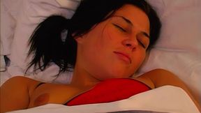 Hot Brunette Ashley Blue Blows And Swallows