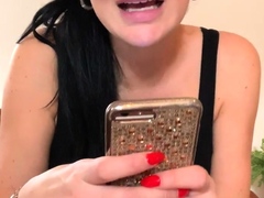 Hot brunette from squirt masturbating on webcam
