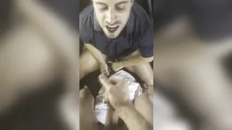 Young Guy Deep Throats Mature Daddy's Big Cock