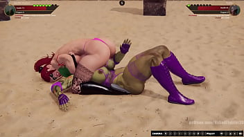 Jennifer Walters VS Ara&ntilde_a (Naked Fighter 3D)