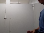 Jerk in public restroom at University