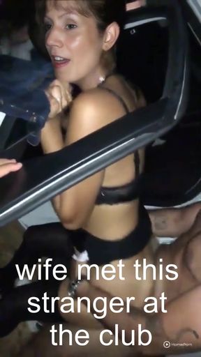 Public wife gets unexpectedly captioned by a stranger