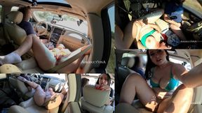 Countryside drive SQUIRT PEE and GOLLDENSHOWER in my Car PART II