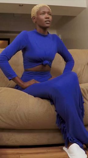 Skinny Ebony Amateur In Fishnet Bodysuit Fucks BWC Casting Agent   Clip 1