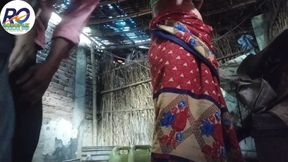 Desi Village Old Hut House with Stepbrother-in-law and Wife in Doggy Style Sex