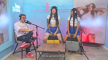 Latina lesbians in heat kiss like animals and cum trembling with pleasure.