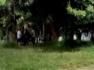 I went looking for a wicked single dude at the dogging spot! We arranged to meet fans in the square and they showed up.