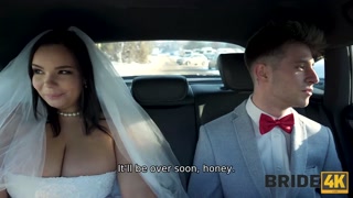 BRIDE4K. Bride remains alone with a stranger in the locked WC and cheats on her groom