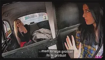 UK Lesbian Taxi Seduction with Atlanta Moreno