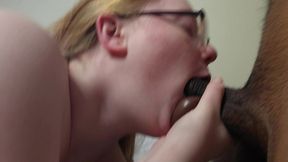 snow bunny tries dp for the first time with my black dick and a black dildo(anal creampie)- full video