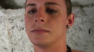 Cute twink Cameron James bareback roughly in threesome