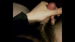 wanking hairy cock