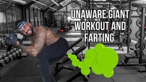 Unaware giant workout farts on gym stalker - Lalo Cortez