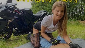 Sarah Kay In Beautiful Motorcyclist