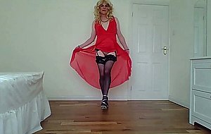 Black lacy panties around my ankles