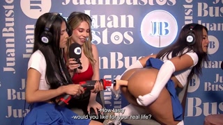 Latin girl is fucked by dildo drill on her big ass, Helen Star y Alexa lewis | Juan Bustos Podcast