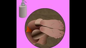 Feet/soles toe ring animation cum