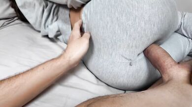 Step mom spooned then rode him till he dumped his load all over her round ass