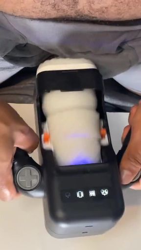 Thrilling moment from "Automasturbator Milks Out Loud Moaning Big Cumshot"