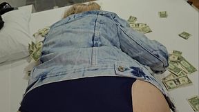 A RAIN OF DOLLARS AND ANAL ORGASMS! PUNISHMENT FOR MY BLONDE'S ASS