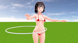 Toyota Nono Anime Girl Wearing A Mostly Naked Micro Bikini.