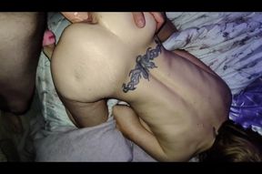 Petite Step Sis with Fat Ass Takes Her First Huge Cock Sleeve