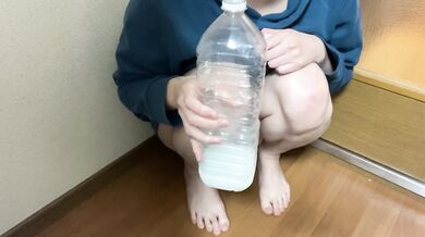 I can't hold it anymore her pee desperation leaks everywhere