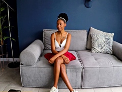 Cute Colombian dark skin amateur casting
