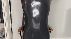 Latex catsuit fun with cumshot latexfetish cumshot