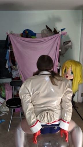 PVC Madoka Cosplay, Gagged and Humping Vibraitor Inflatable