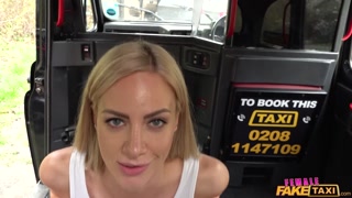 She OILS UP her amazing boobs and slides a big dick into her wet pussy - Female Fake Taxi