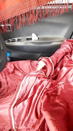 Masturbation Cum Wearing Red Satin Mukenah