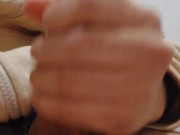 Paja de pene blanco termina en semen