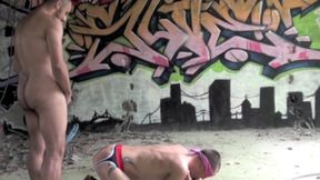 Slut fucked by top Arab in exhib outdoor